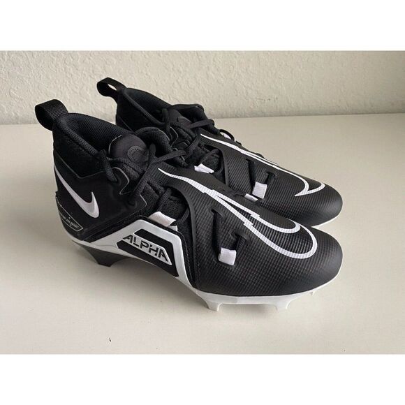 Nike Alpha Menace Pro 3 Mid Football Cleats Men's Black Size 10 CT6649-001 - Picture 1 of 9